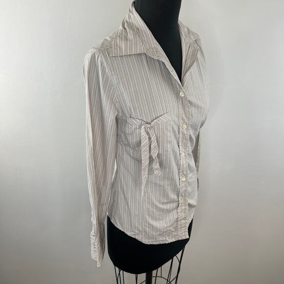 PAUL SMITH Gray Pink Stripe Long Sleeve Button Down Collared Shirt Size EU 40 - Picture 3 of 6
